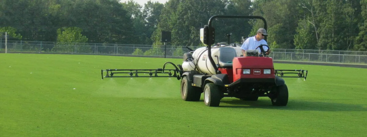 Fernland turf programme being applied to a council sports field