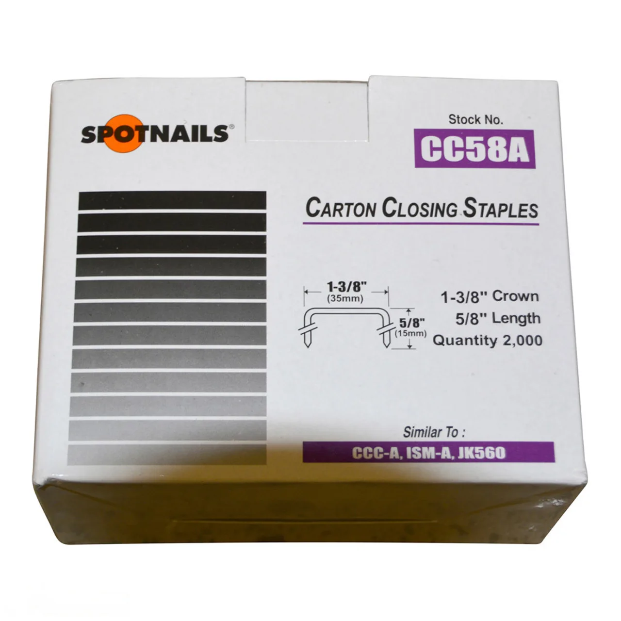 292/16mm (CC58A) Foot Treadle Staples (Box of 2000)
