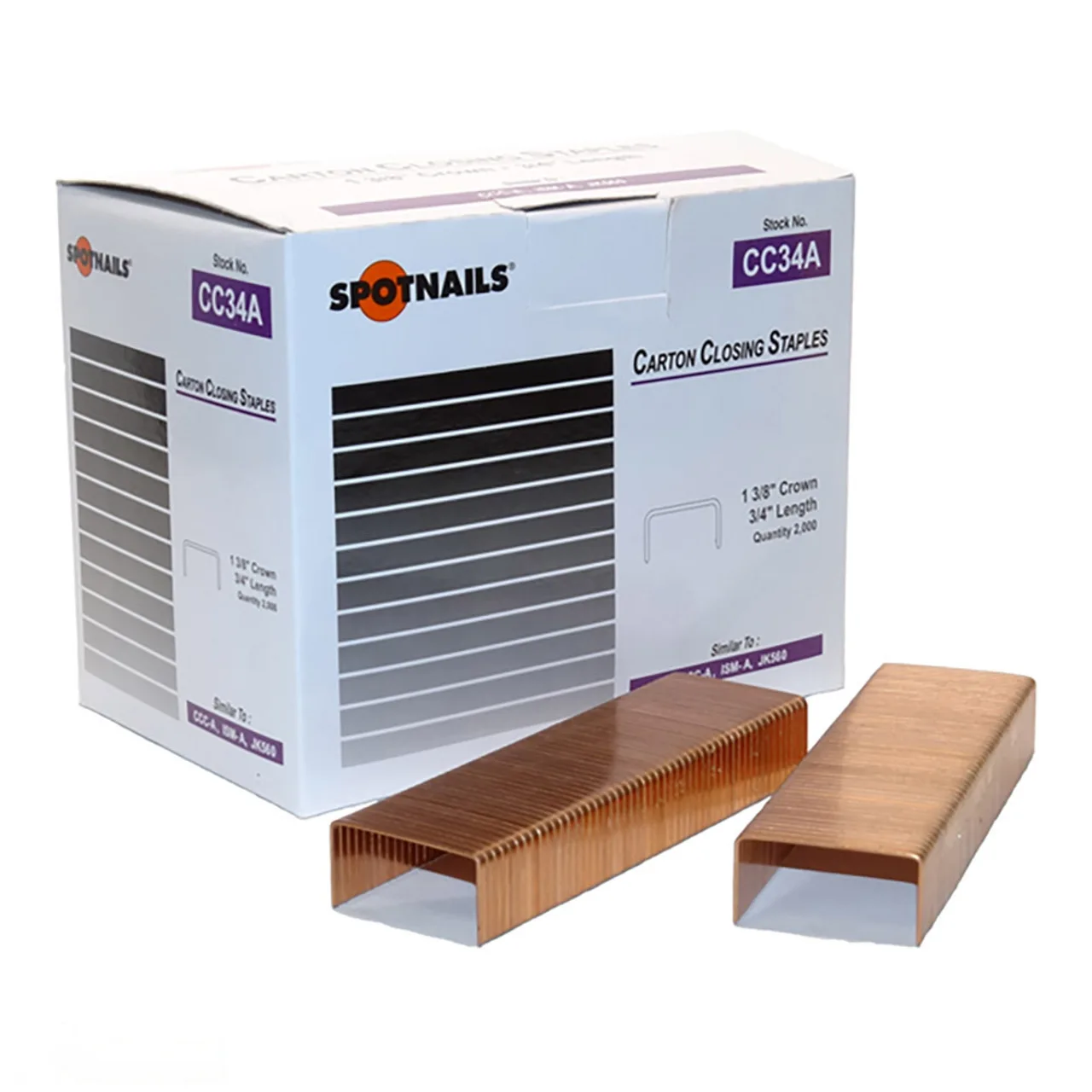292/19mm (CC34A) Foot Treadle Staples (Box of 2000)