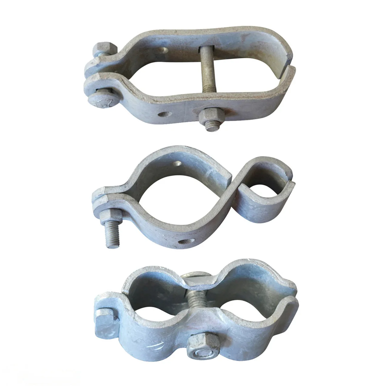 Galvanised Pipe Gate Hinge — H2020 - clamp-on