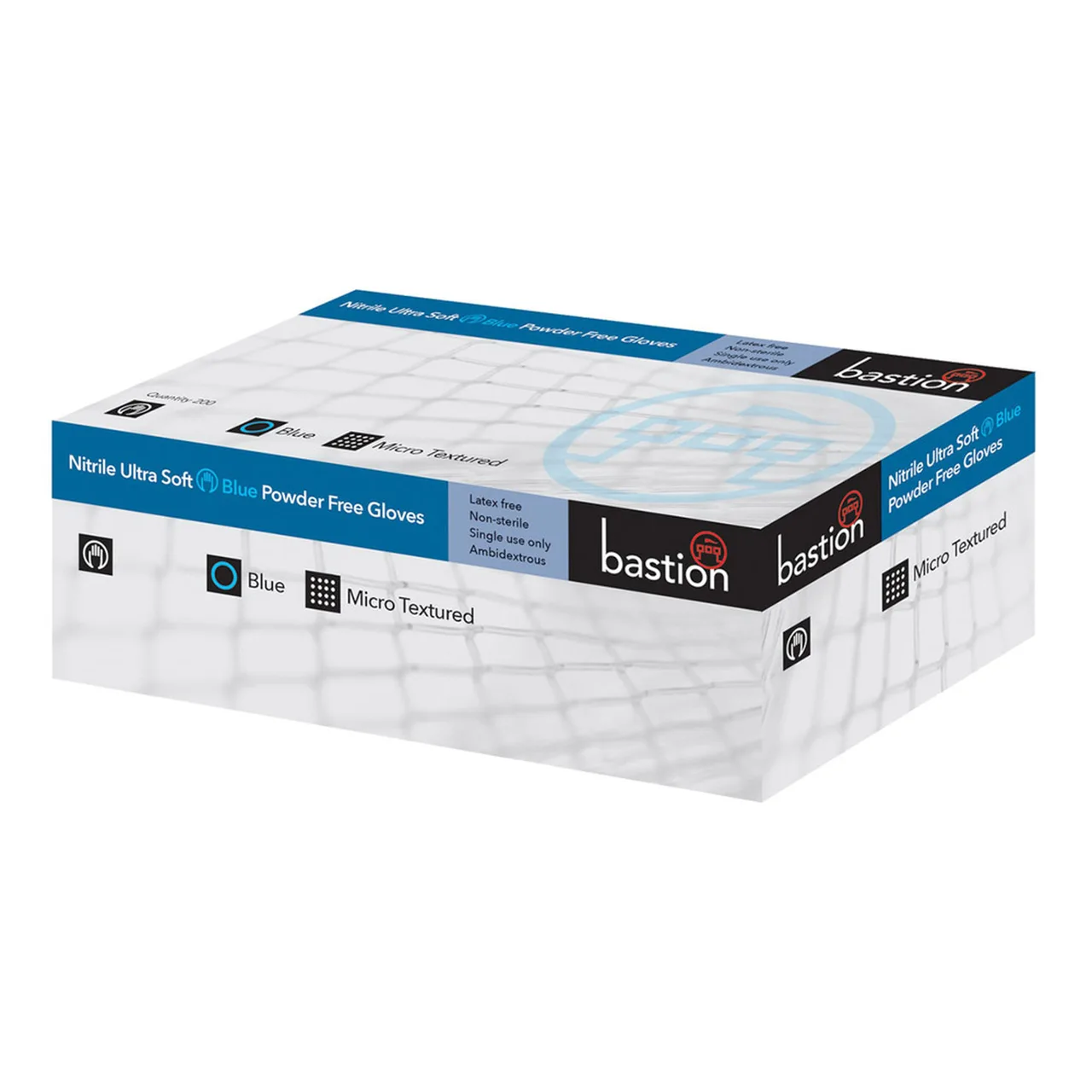 Powder Free Blue Nitrile Gloves — Small · Box of 200