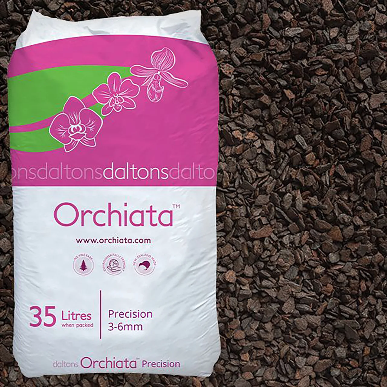Orchiata Orchid Bark — 35 Litre · Precision 3-6mm