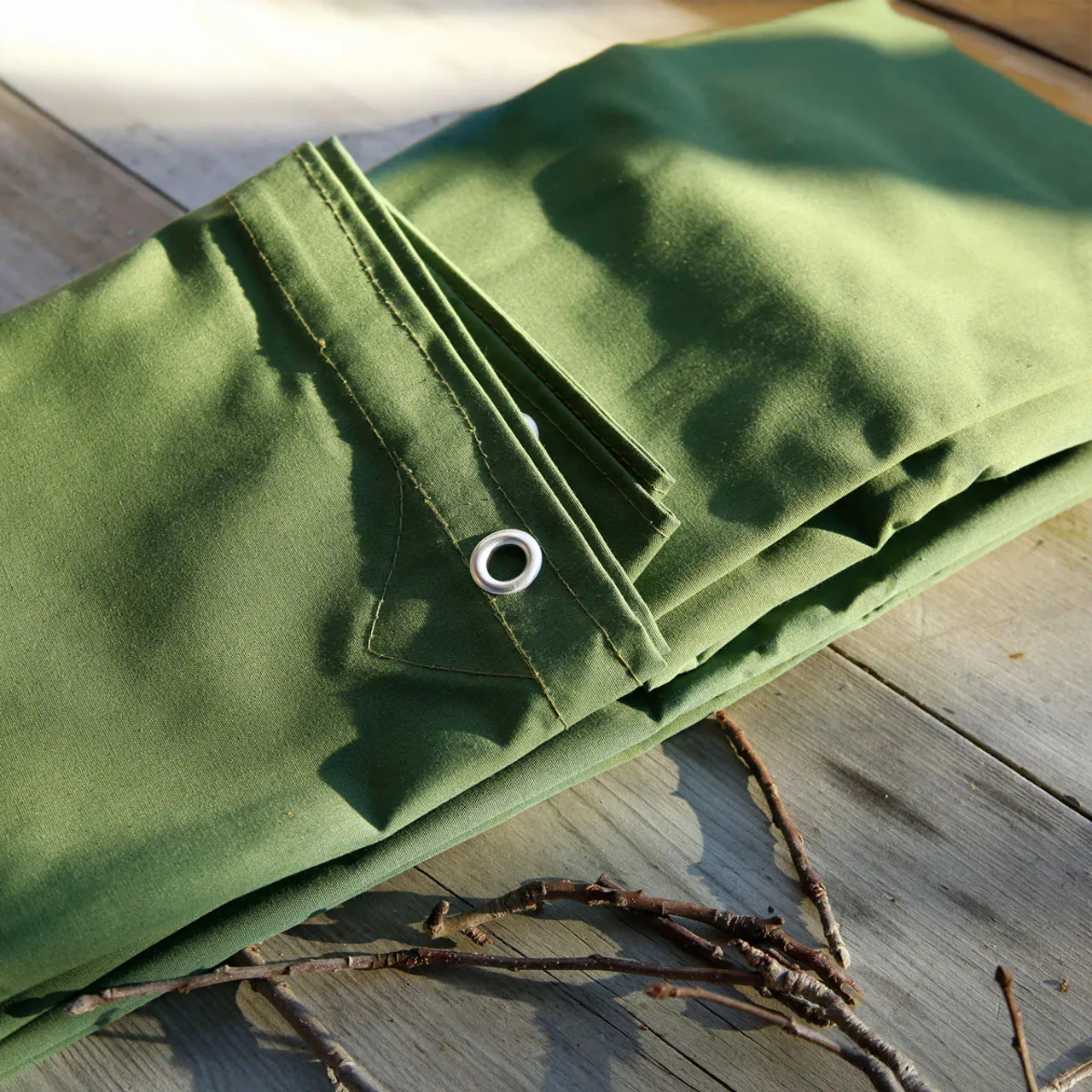 Canvas Waterproof Tarps — 4x6' (1.2m x 1.8m) · Original Green
