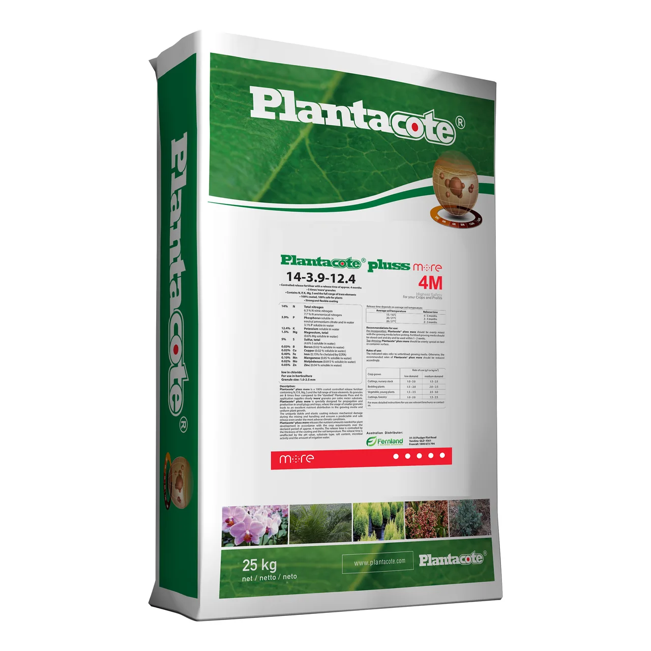 Plantacote Pluss 'More' Mini Prill Controlled Release Fertiliser — 25kg · 4 Months · Each