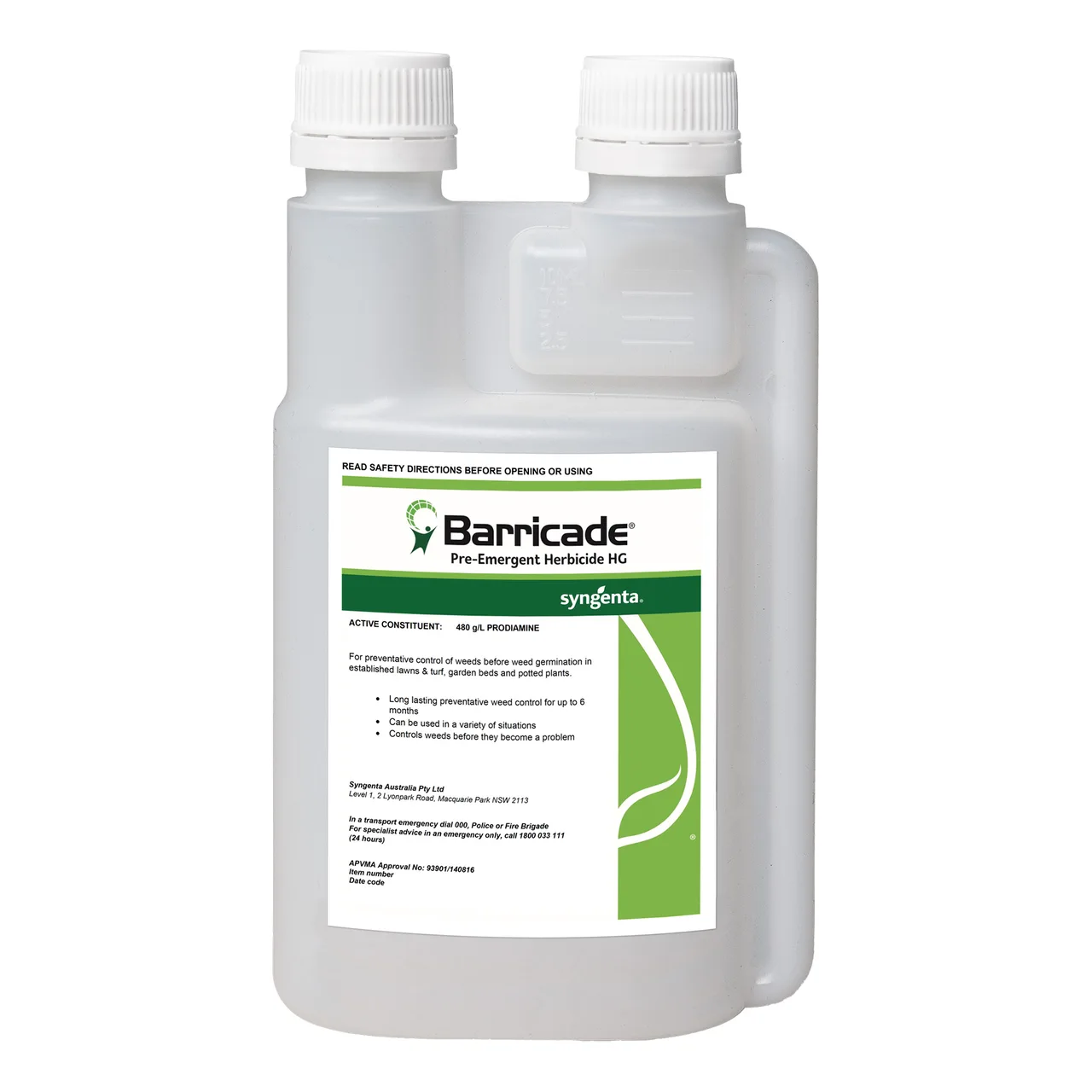 Barricade HG | Pre-Emergent Herbicide | 250mL — 1 Litre