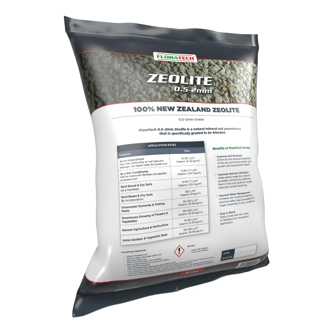 Zeolite Crystals 0.5-2mm — 28 Litre · 0.5-2mm · Each