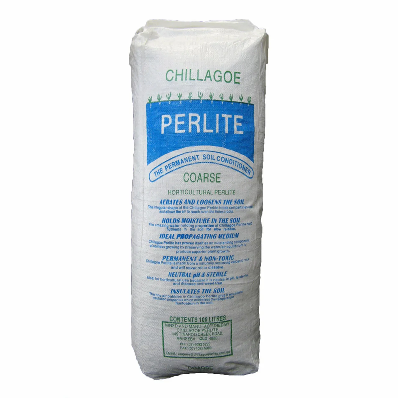 Horticultural Perlite — 100 Litre Bag · Each · Medium Grade: 1.6–3mm