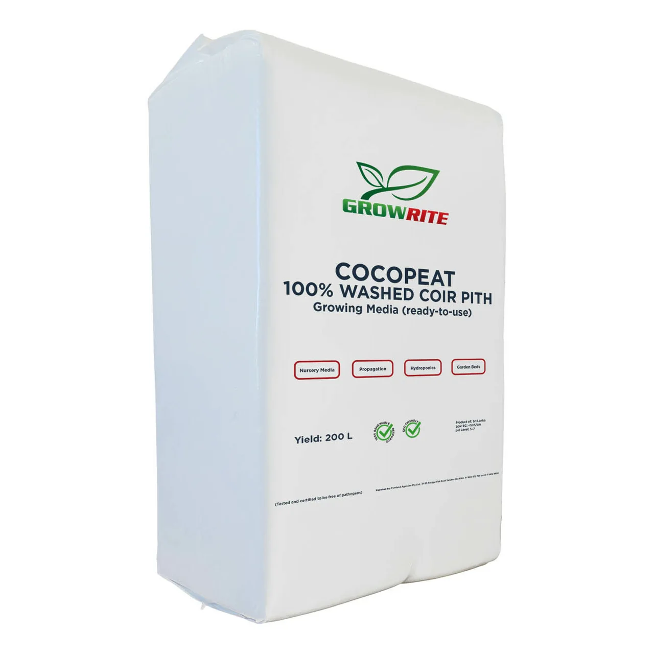 Bale of Cocopeat Coir Pith — 200 Litre · Each