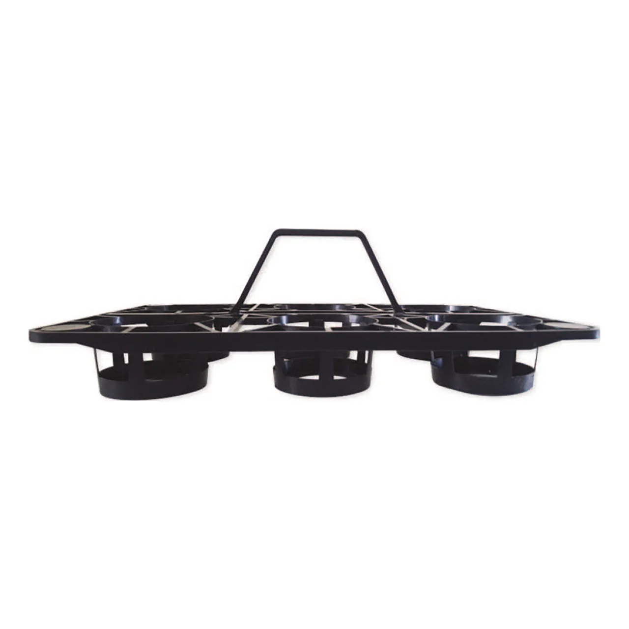 Efficiency Shuttle Tray for 140mmØ Pots - 6 Cell — Pack of 10 · Black