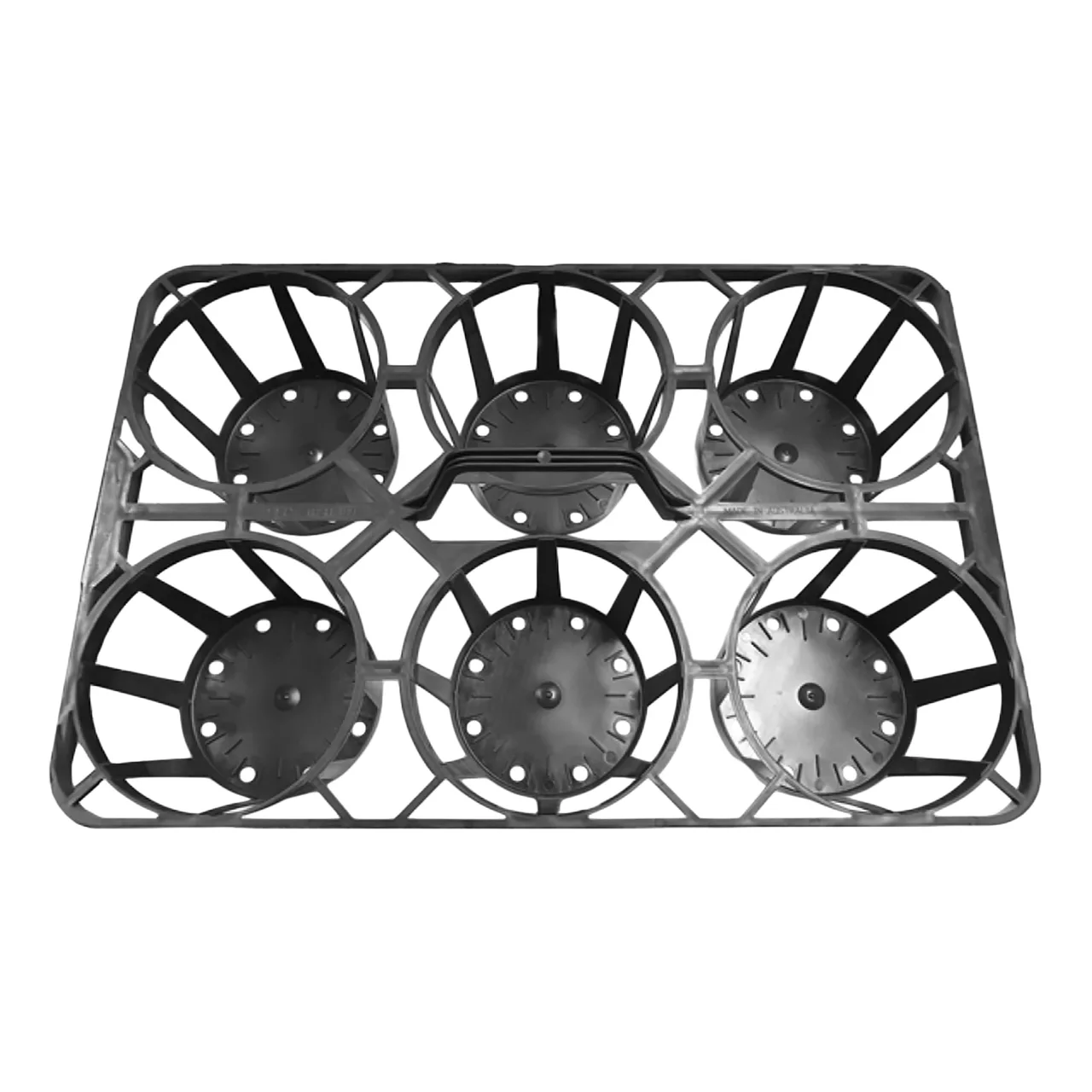 6 Cell Shuttle Tray with Handle for 180mm Pots — Pack of 10