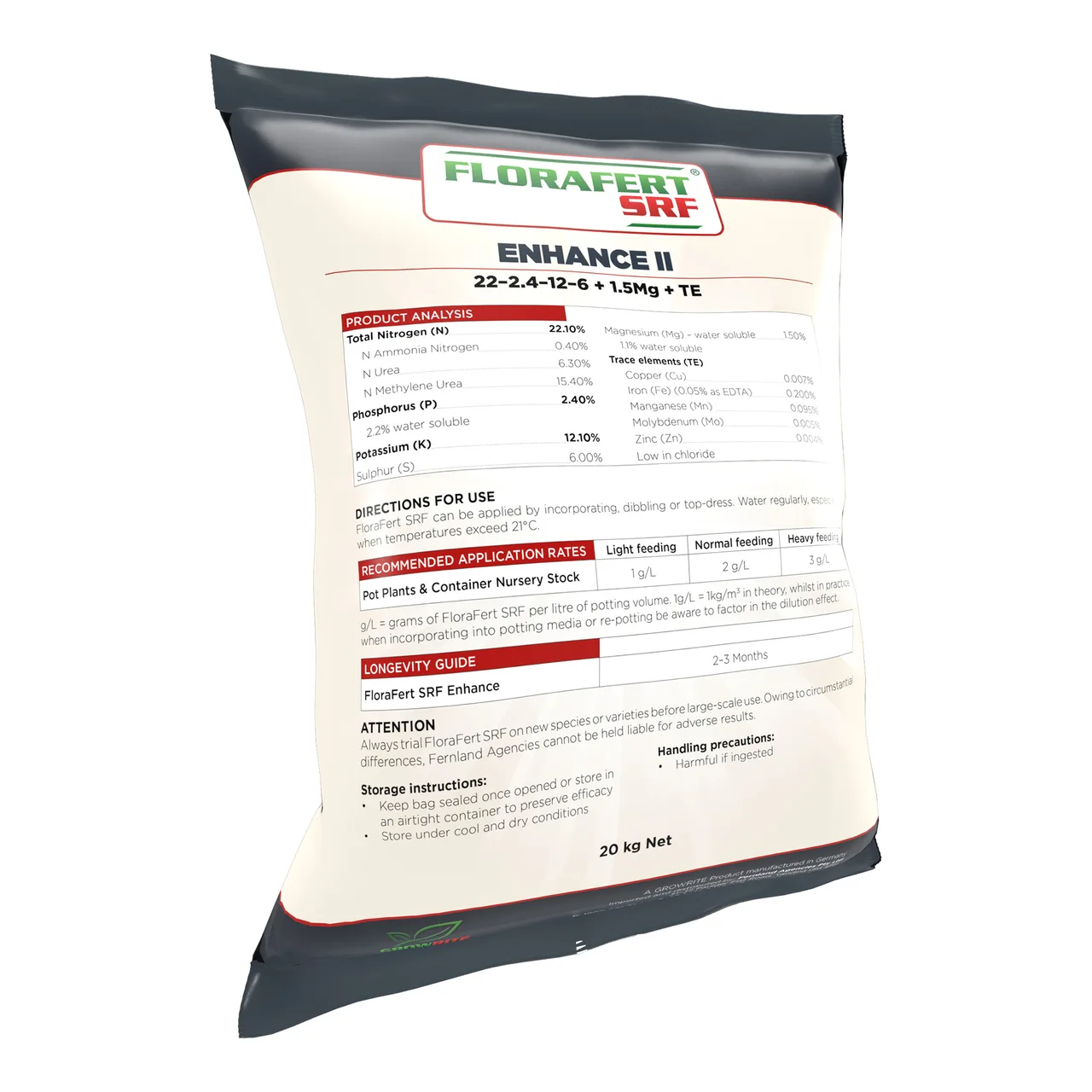 Enhance II Granular Fertiliser — 20kg · 2-3 Months · Each