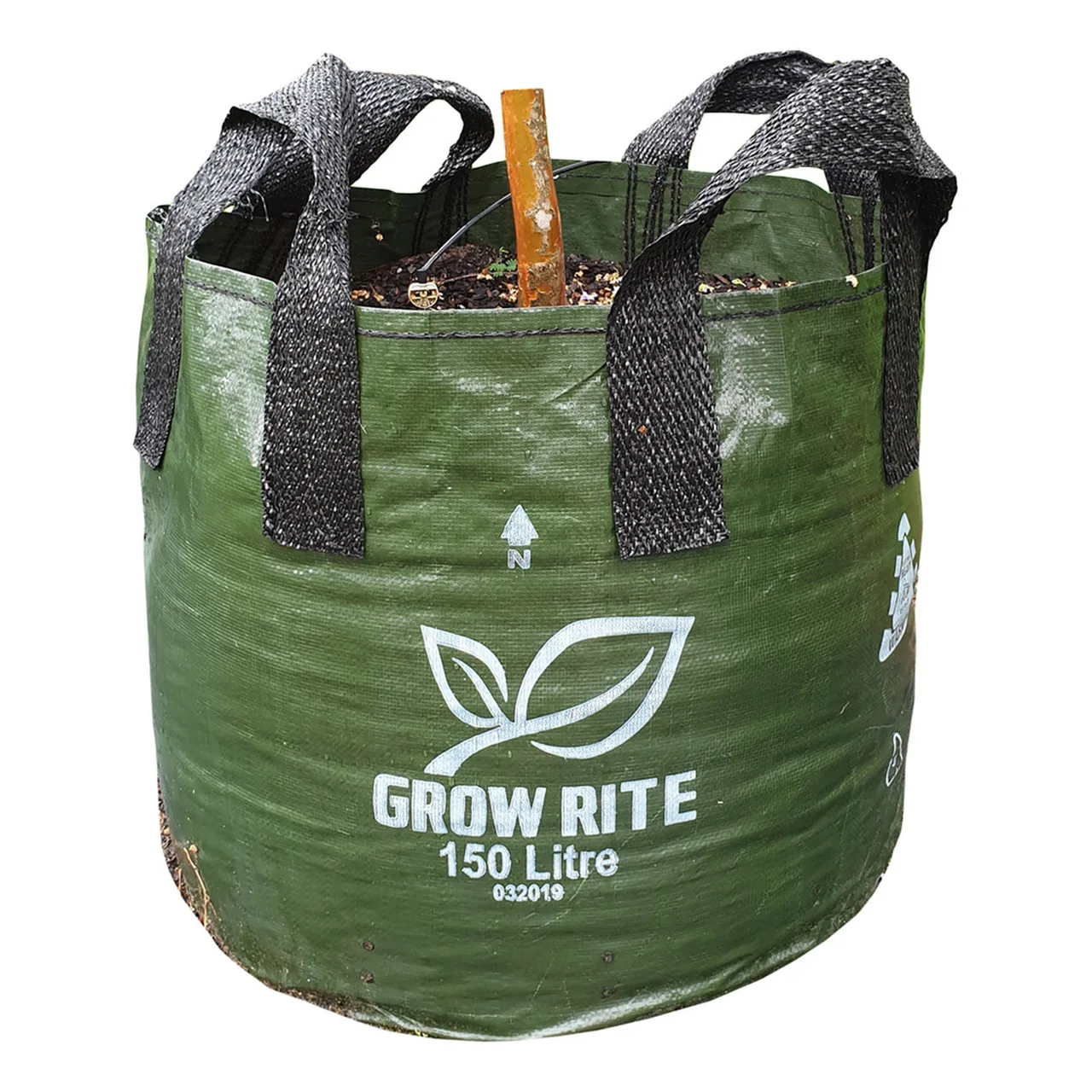 XHD Woven Plastic Plant Bag with 4 Handles, 150L — 600mmØ x 530mm · Pack of 50