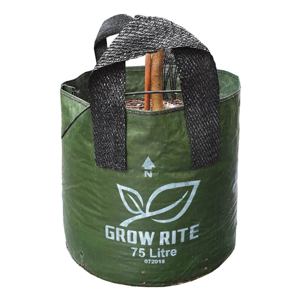 XHD Woven Plastic Plant Bag with 2 Handles, 75L — 470mmØ x 440mm · Pack of 50