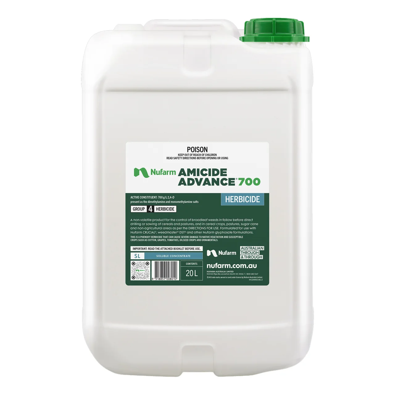 Amicide Advance 700 Selective Herbicide — 20 Litre