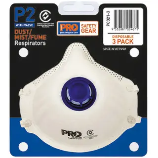 Prochoice PC321 Dust Masks P2 + Valve