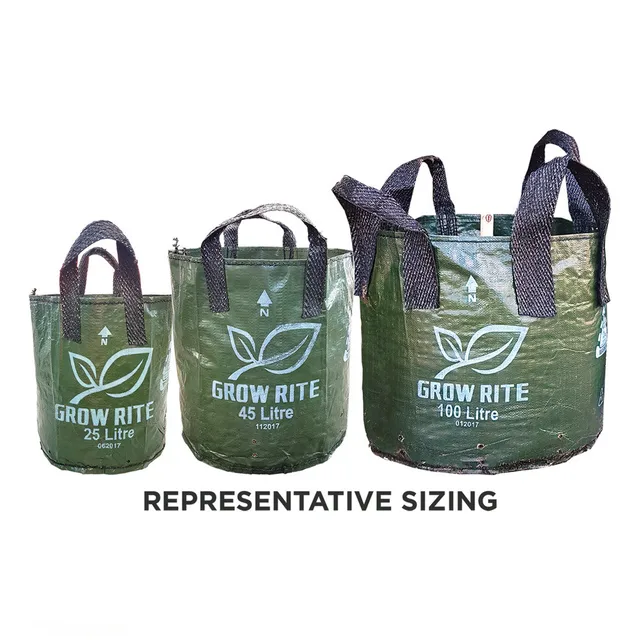 XHD Woven Plastic Plant Bag with 4 Handles, 400L